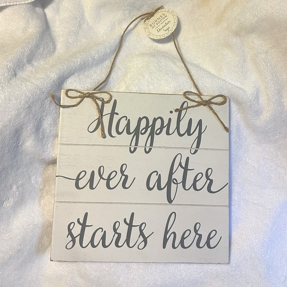 Burnes Of Boston Other - Burnes of Boston ,Wedding decorative  sign 10x10.Happily ever after starts here